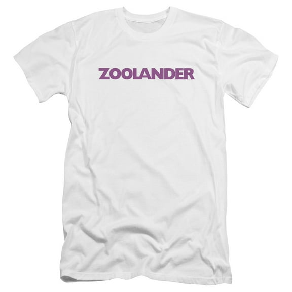 Zoolander Logo Premium Adult Slim Fit 30/1 T-Shirt White
