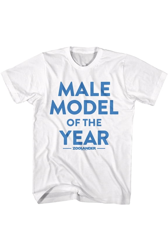 Zoolander Male Model of the Year Men's T Shirt (White, Adult2XL)
