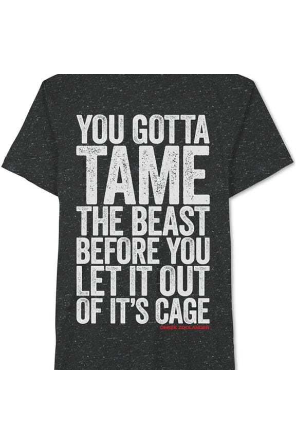 Mens Tame The Beast Graphic T-Shirt, Black, Small