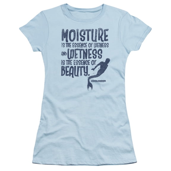 Zoolander Merman Junior Women's T-Shirt Sheer Light Blue