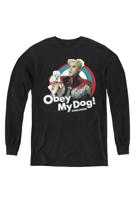 Zoolander - Obey My Dog - Youth Long Sleeve Shirt - Large