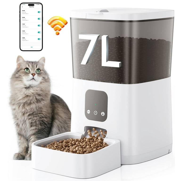 Zoolike 7L Automatic Pet Feeder,Wifi Timed Cat Feeder with APP