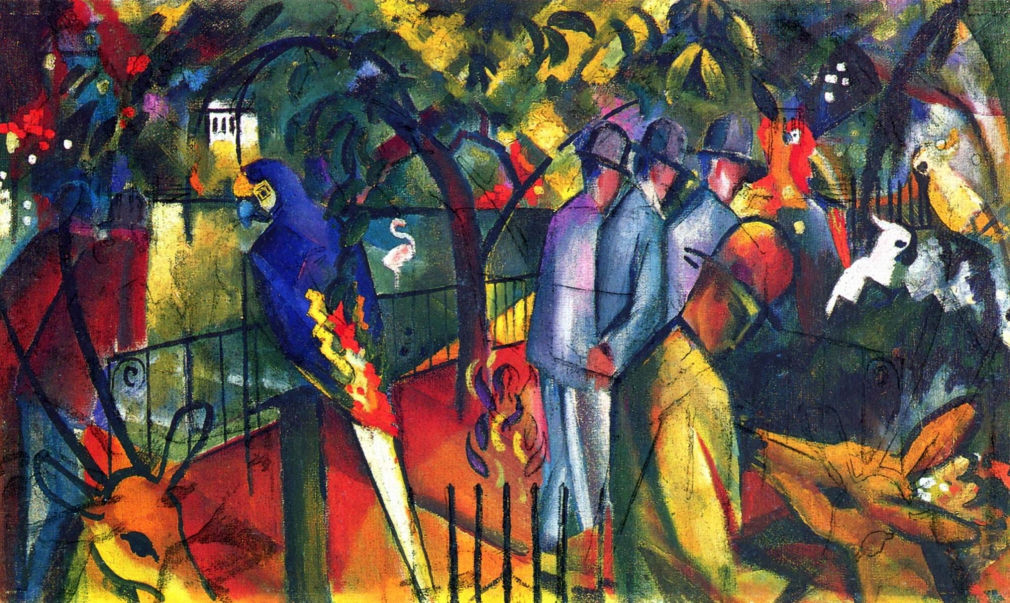 Zoological Garden 1912 Canvas Art - August Macke (24 x 36)
