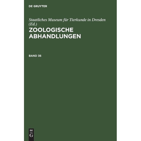Zoologische Abhandlungen (Hardcover)