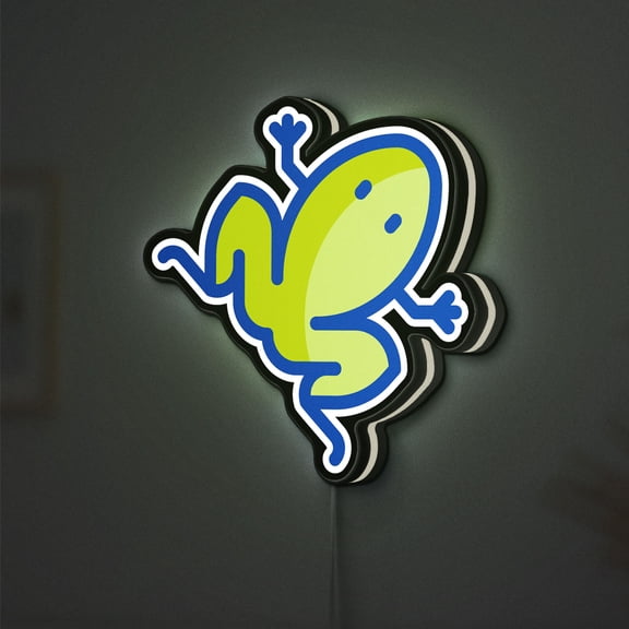 Zoology Frog 3D Novelty Light Box, Amphibian Wildlife Lamp Decor for Animal Rooms, Nature Lovers and Science Spaces (Width 8 inch, 20cm)
