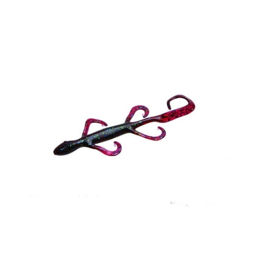 Zoom Bait Magnum Lizard 8" Fishing Bait – Salt-Impregnated, Black, For Big Bass 5 thumbnail image