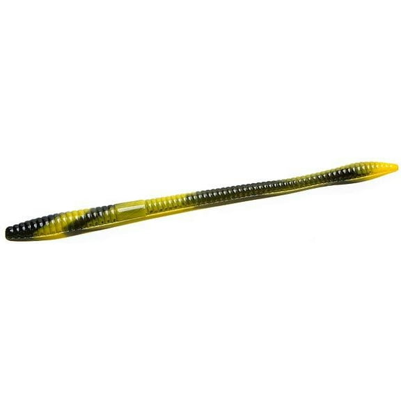 Zoom 006197-SP Trick Worm 6 1/2" 20Pk Black Yellow Swirl