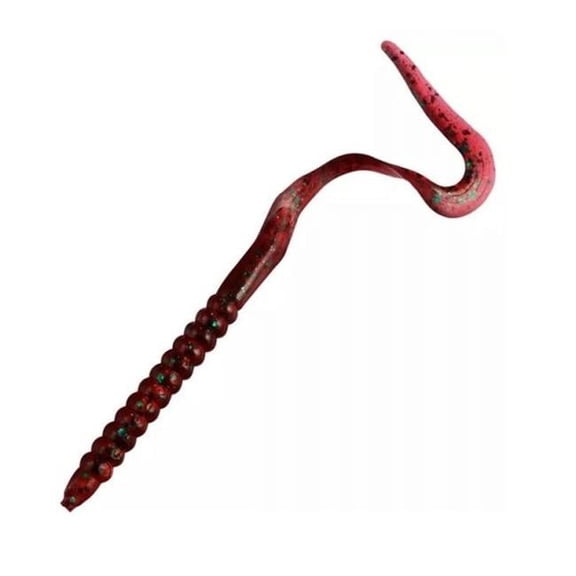 Zoom 6 in. U-Tale Worm 20BG-Junebug Red Fishing Lure