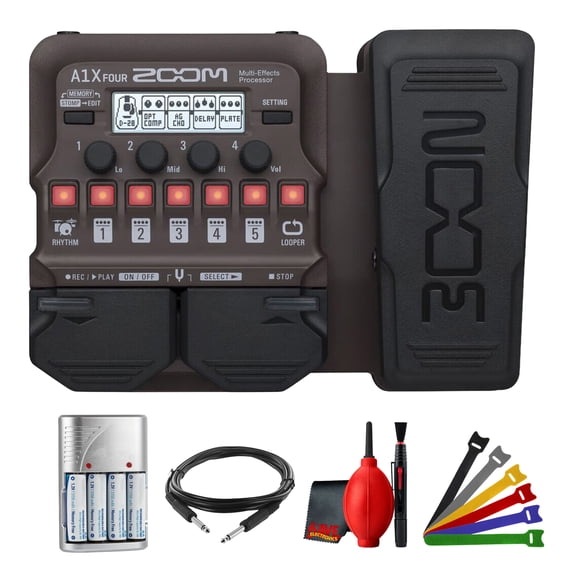 Zoom A1X Four 90-Effect Acoustic Processor with Expression Pedal, Looper