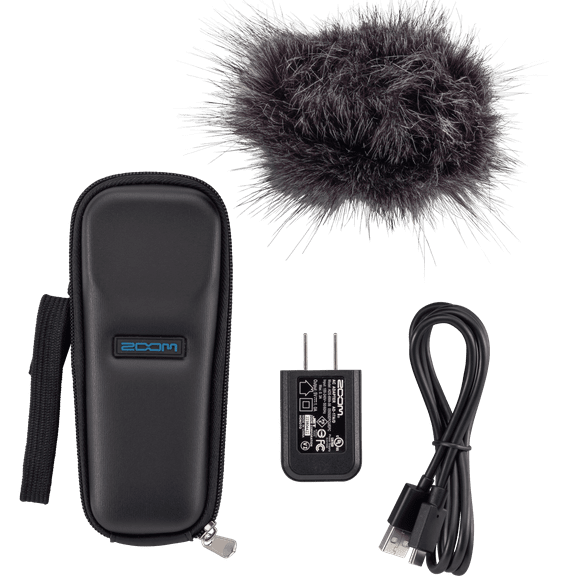 Zoom APH-1e Accessory Pack for the H1essential with Hairy Windscreen, Padded Shell Case, AC Adapter, & USB C-Cable