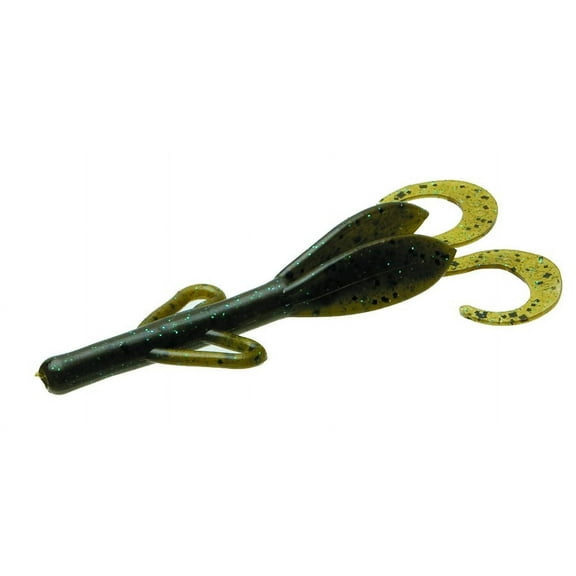 Zoom Baby Brush Hog 4'' Green Pumpkin Blue 12pk