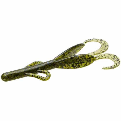 Zoom Baby Brush Hog Fishing Soft Bait for Bass, Watermelon Candy Red, 4