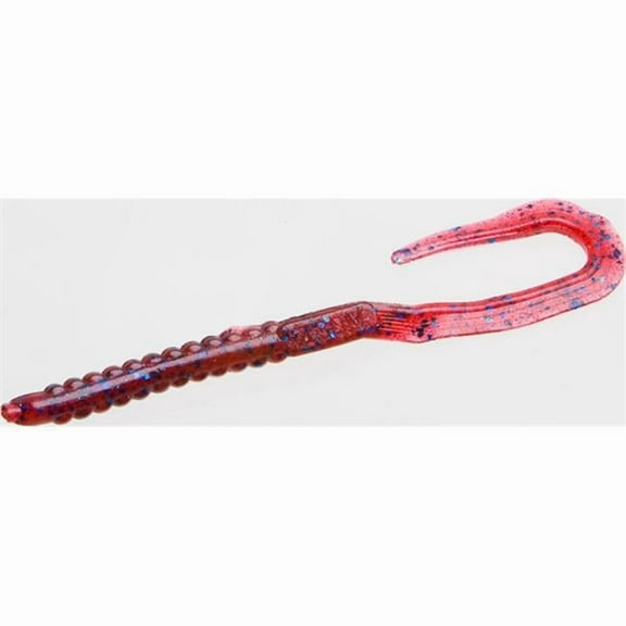 Zoom Bait  6 in. U-Tale Worm in Plum - Pack of 20