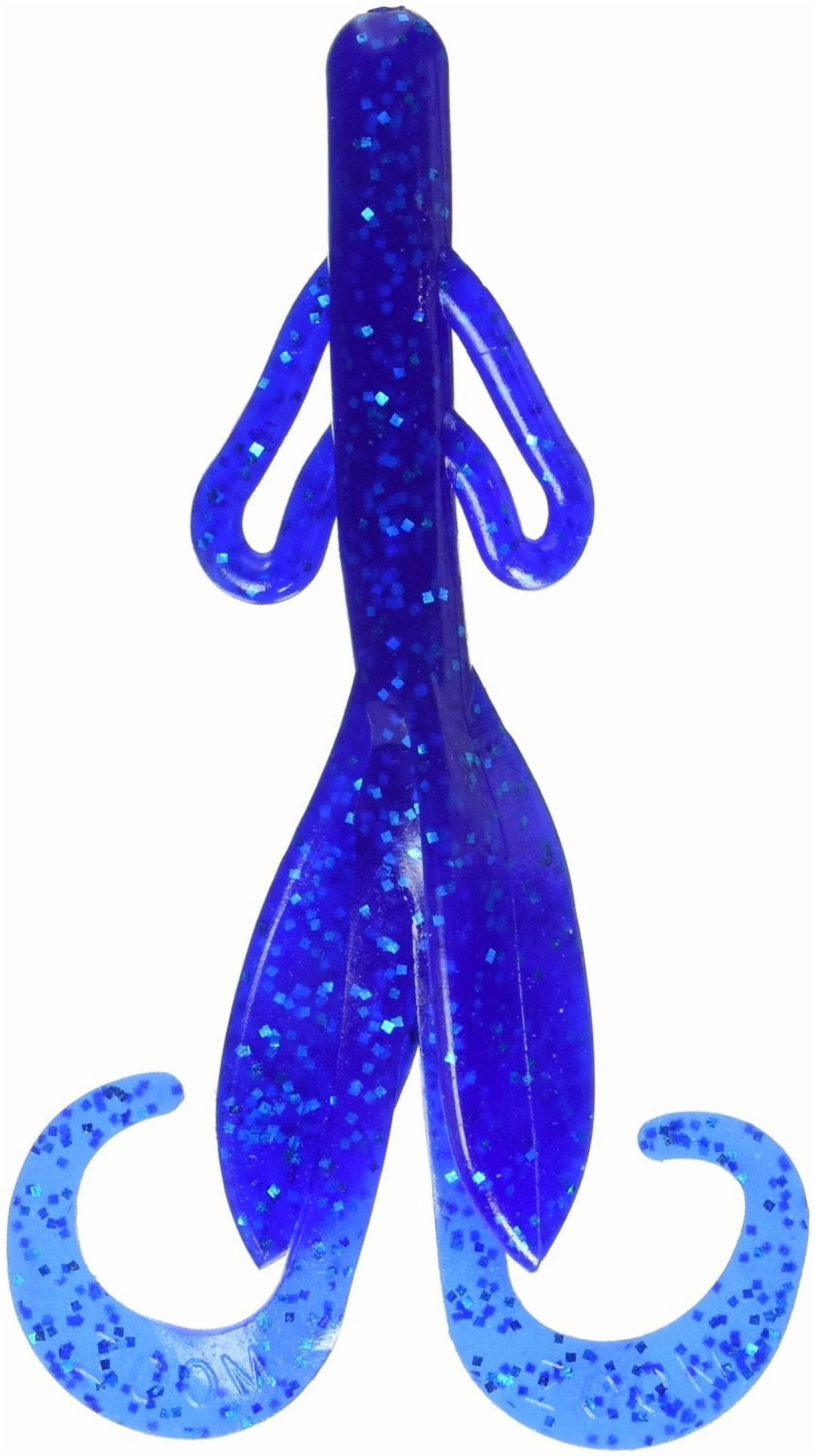 Zoom Brush Hog Creature Bait, 8 Pack, 6in, Sapphire Blue