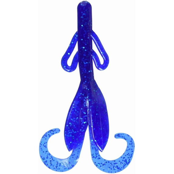 Zoom Brush Hog Creature Bait, 8 Pack, 6in, Sapphire Blue