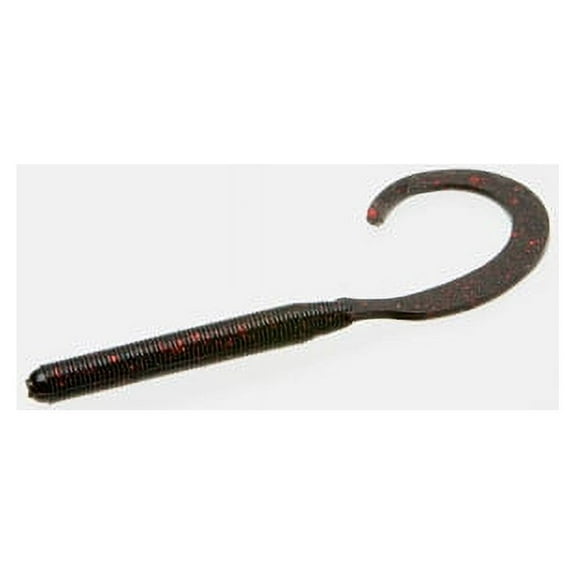 Zoom Curly Tail 4'' Black Red Glitter 20pk