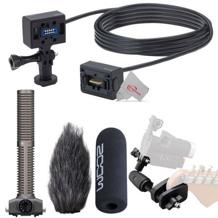 Zoom ECM-6 19.7' Extension Cable with Guitar Headstock Mount + Ultimate Accessory Kit