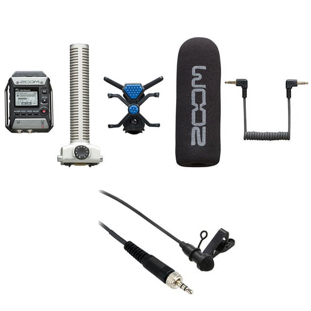 Zoom F1 Field Recorder with Shotgun Microphone plus Senal OLM-2 Lavalier Microphone