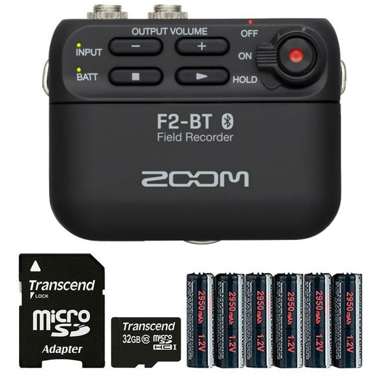 Zoom F2-BT Ultra Compact Bluetooth Enabled Field Recorder with 