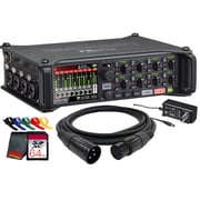 Zoom F8n Pro Professional Field Recorder/Mixer, Audio for Video, 32-bit/192 kHz Recording, 10 Channel Recorder, 8 XLR/TRS Inputs, Timecode, Ambisonics Mode, Battery Powered Bundle