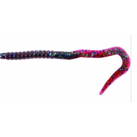 Zoom Fishing Lures 001113-SP U-Tale Worm 6 3/4 Inch Fishing Lure 20 Per Package Plum Apple