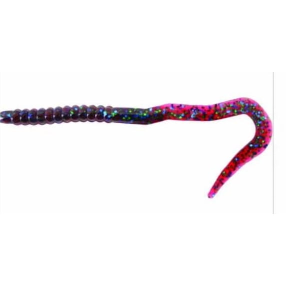 Zoom Fishing Lures 001113-SP U-Tale Worm 6 3/4 Inch Fishing Lure 20 Per Package Plum Apple