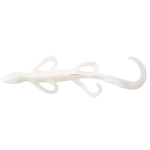 Zoom Fishing Lures 002045-SP Lizard 6 Inch Fishing Lure 9 Per Package White Pearl