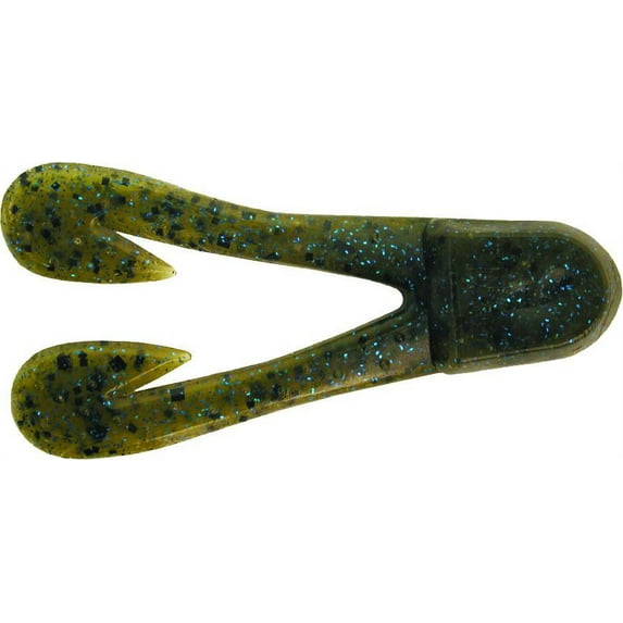 Zoom Fishing Lures 084239-SP Ultra-Vibe Chunk Trailer 3 Inch 5 Per Pack Green Pumpkin Blue