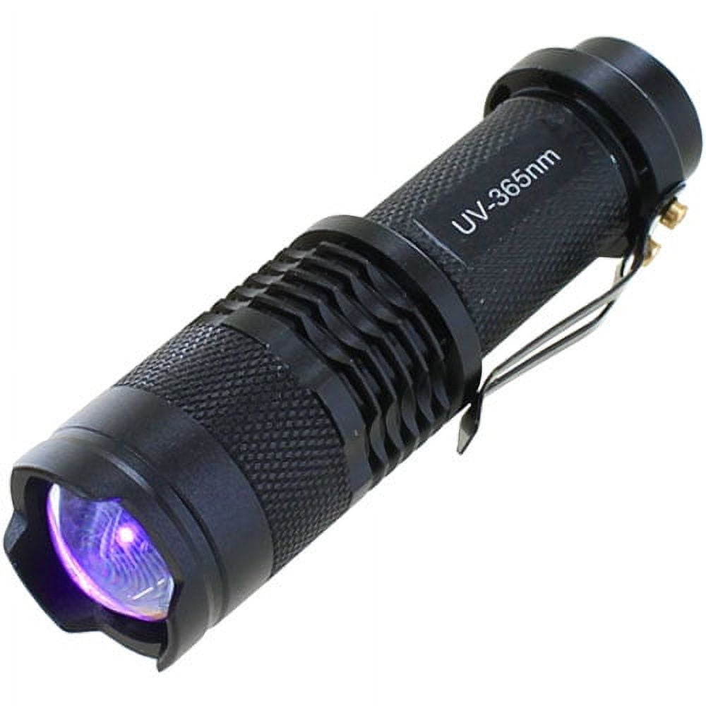 Zoom Focus 365nm LED UV Blacklight Flashlight 