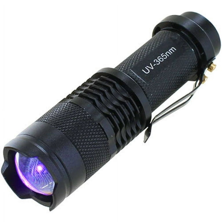 Zoom Focus 365nm LED UV Blacklight Flashlight