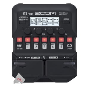 Zoom G1 FOUR Guitar Multi-Effects Processor Pedal, With 60+ Built-in effects, Amp Modeling, Looper, Rhythm Section, Tuner, Battery Powered