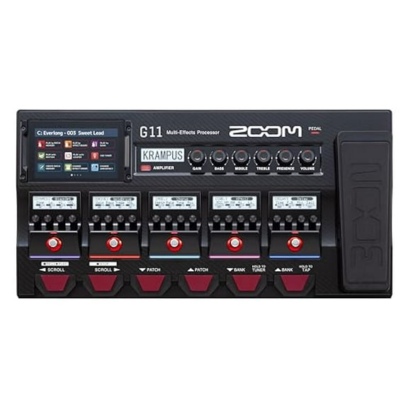 Zoom G11 Multi-Effects Processor for Electric Guitar, Digital, Portable, 240 Presets