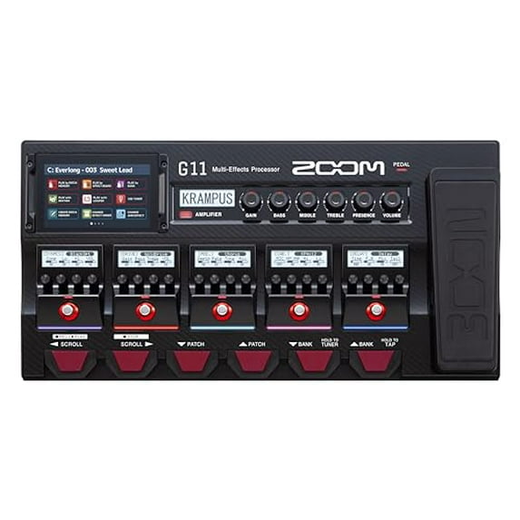Zoom G11 Multi-Effects Processor for Electric Guitar, Digital, Portable, 240 Presets