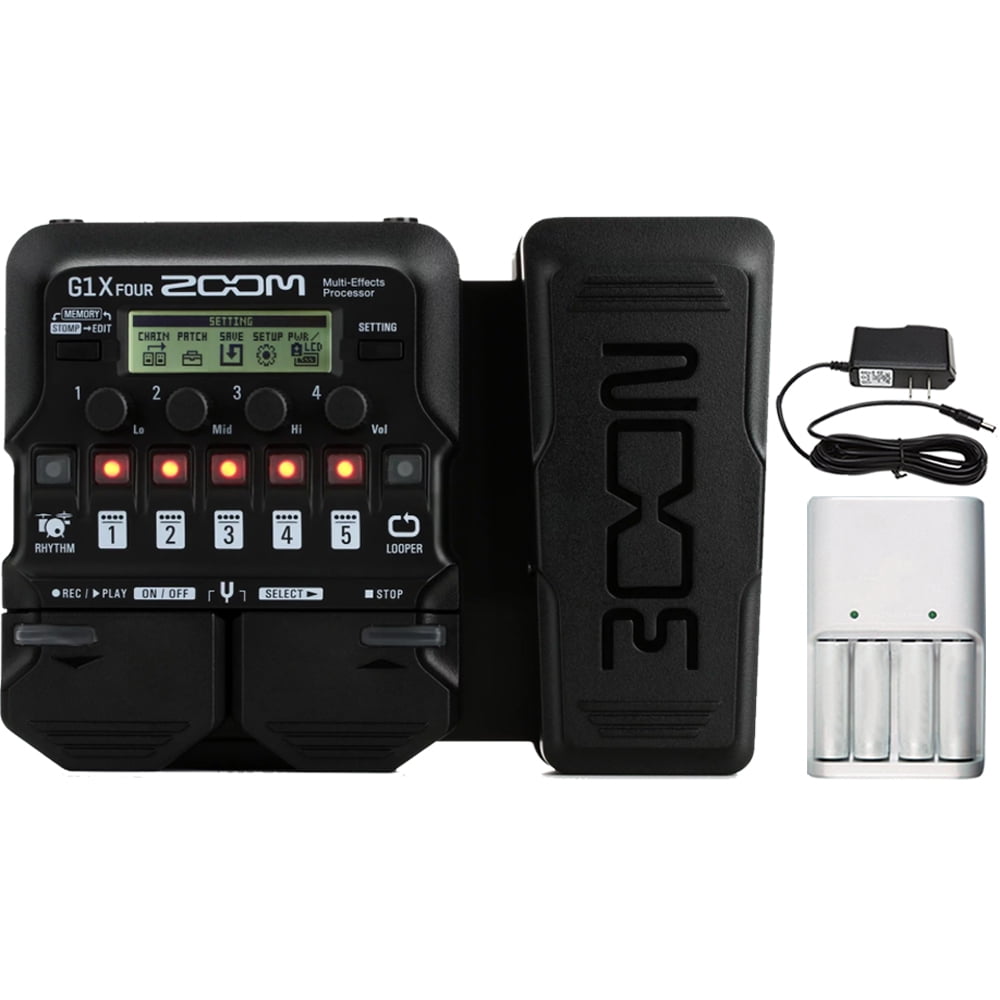 Zoom G1X Four Guitar Multi-Effects Processor Expression Pedal +