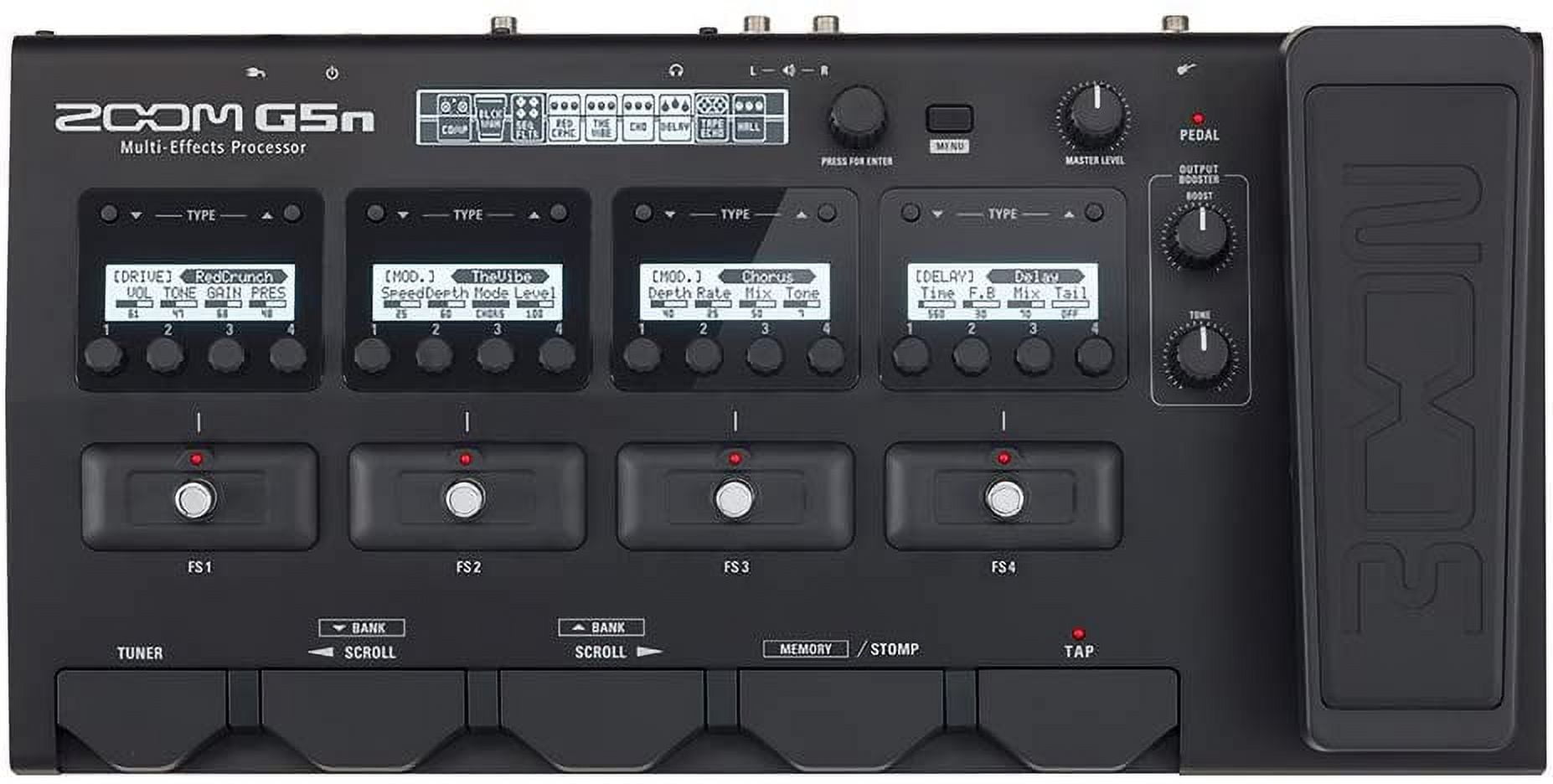 Zoom G5n Guitar Multi-Effects Processor with Expression Pedal 