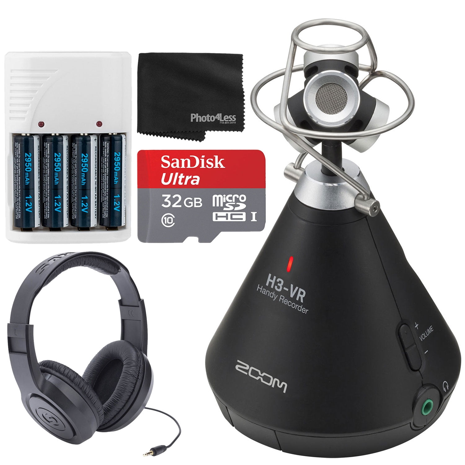 Zoom H3-VR Handy Audio Recorder with Built-in Ambisonics Mic Array