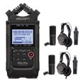 thumbnail image 1 of Zoom H4n Pro All Black 4-Track Portable Recorder in Black (2020 Version) Bundle with 2x Zoom ZDM-1 Podcast Mic Pack, 1 of 9
