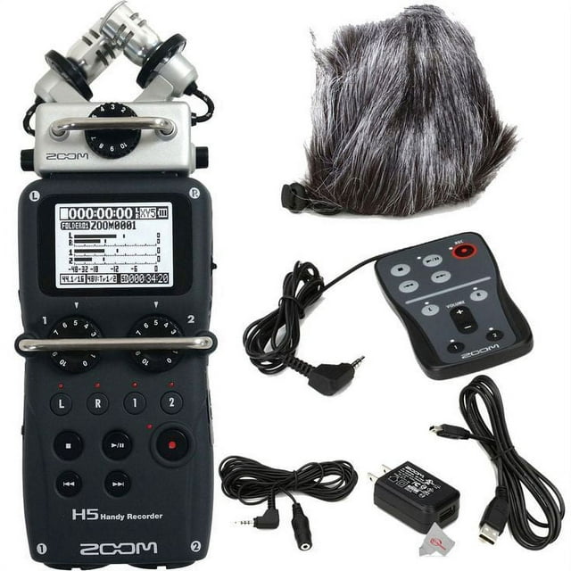 Zoom H5 4-Input / 4-Track Portable Handy Digital Recorder + ZOOM H5 Accessory Pack