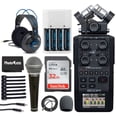 thumbnail image 1 of Zoom H6 All Black 6-Input /6-Track Portable Handy Recorder with Single Mic Capsule + Headphones + Dynamic Microphone + 32GB Memory Card + Batteries and Charger + Accesories, 1 of 7