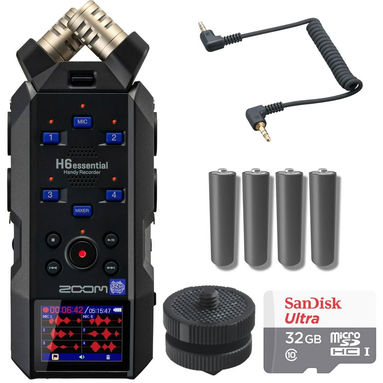 Zoom H6essential 6-Track Portable Audio Recorder with Camera Zoom H6essential 6-Track Portable Audio Recorder with Camera