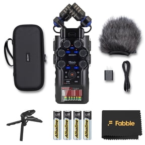 Zoom H6studio Handy Recorder Bundle with APH-6s Accessory Pack, Hairy Windscreen, Padded Shell Case, AD-17 AC Adapter, USB-C Cable, AA Batteries, Table Tripod Hand Grip