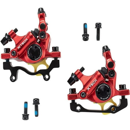 Zoom HB-100 MTB Line Pulling Hydraulic Disc Brake Calipers Front + Rear, Aluminum Alloy Mountain Bike Hydraulic Disc Brake with is/PM Universal Caliper Adapter for XC Trail, e-Bike, Fat Bike