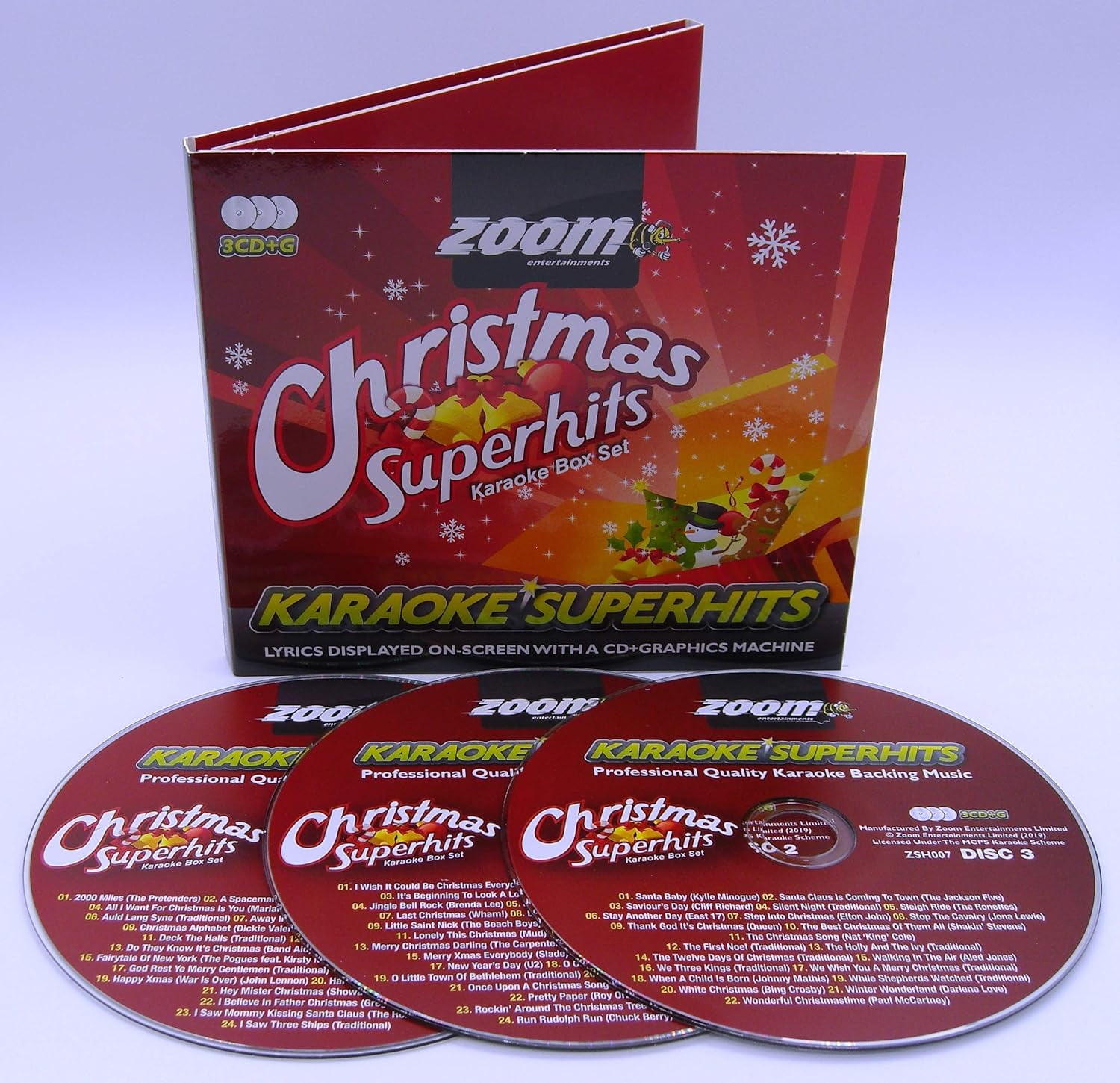Zoom Karaoke Zoom Karaoke CD+G - Christmas Superhits - Triple CD+G Karaoke Pack (CD)