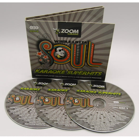 Zoom Karaoke Zoom Karaoke CD+G - Whole Lotta Soul & Motown Superhits - Triple CD+G Karaoke (CD)