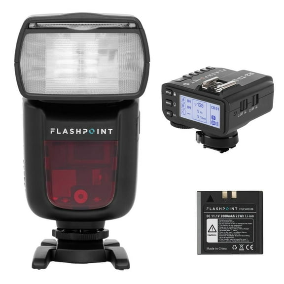 Flashpoint Zoom Li-on R2 VING V860IIN TTL On-Camera Flash Speedlight with X2 TTL Trigger Kit for Nikon Cameras