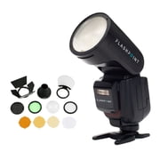 Flashpoint Zoom Li on X PRO R2 TTL On-Camera Round Speedlight Flash for Sony with Round Head Flash Accessory Kit