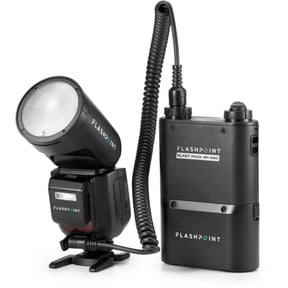 Flashpoint Zoom Li-on X PRO R2 TTL On-Camera Round Speedlight Flash for With BP-960 Power Pack Panasonic & Olympus