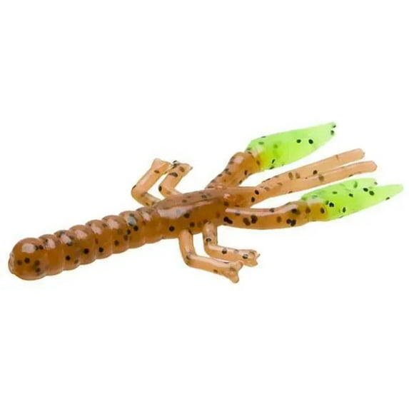 Zoom Lil Critter Craw Pumpkin Chartreuse Soft Plastic Crawfish