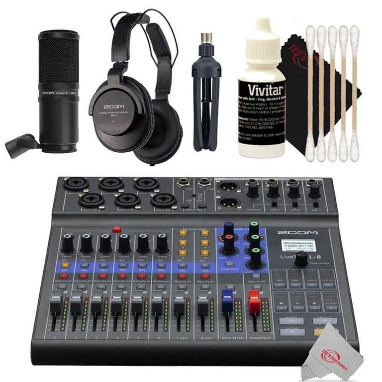 Zoom LiveTrak L-8 Portable Podcast 8-Track Digital Mixer And Zoom LiveTrak L-8 Portable Podcast 8-Track Digital Mixer And