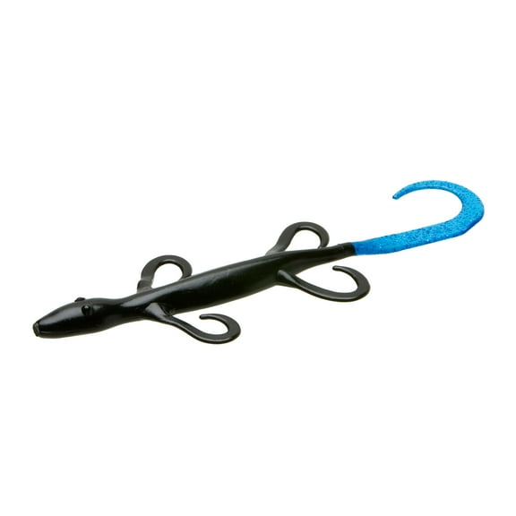 Zoom Lizard 6'' Black/Blue Tail 9pk